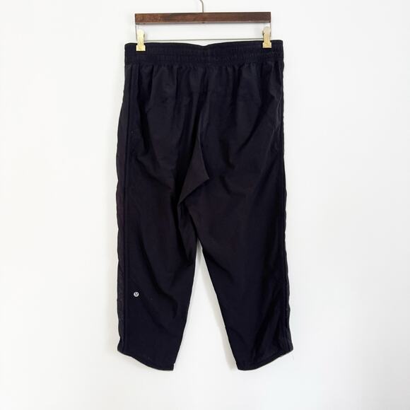 LULULEMON Side Mesh Crop Capri Pants Black 10 - Picture 5 of 8